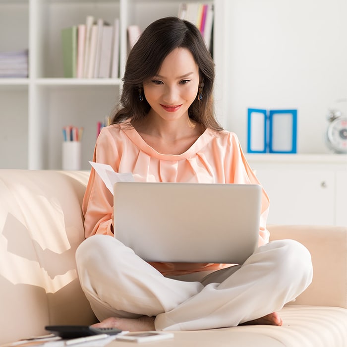 Young woman on laptop